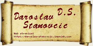 Daroslav Stanovčić vizit kartica